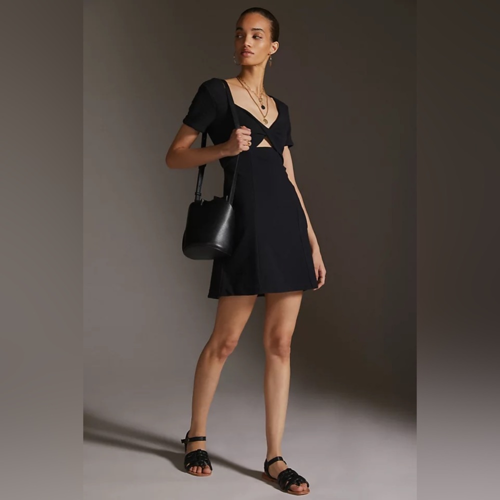 Anthropologie NWT Maeve Cut-Out Mini Dress Size M.